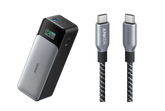 Anker 737 Powerbank (PowerCore 24K) mit USB-C auf USB-C Kabel (0,9m, 240W, Upcycled-Flechtdesign)