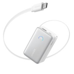 Anker Nano Power Bank (10K, 45W, Built-in Retractable USB-C Cable)