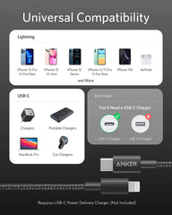 Anker 331 USB-C to Lightning Cable (6ft/10ft Nylon)