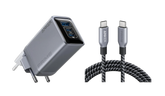 Anker Prime Charger (100W, 3 Ports, GaN) + Anker Prime USB-C to USB-C Cable (1.8m, 240W, Upcycled Braided Design)