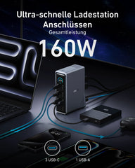 Anker Prime Charging Dock (14-in-1, Dual Display, 160W) + Anker Prime USB-C to USB-C Cable (0.9m, 240W, Upcycled Braided Design) (Members Only)