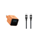 Anker Nano Charger (45W, Smart Display) + Anker USB-C to USB-C Cable (90cm/180cm, 240W, Upcycled Braided)