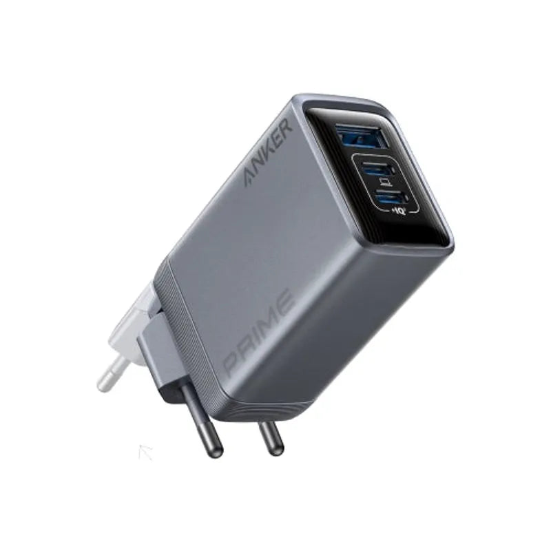 Anker Prime Charger (100W, 3 Ports, GaN) + Anker Prime USB-C to USB-C Cable (1.8m, 240W, Upcycled Braided Design)