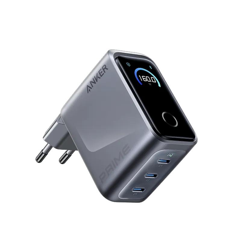 Anker Prime Charger (160W, 3 Ports, GaNPrime) + Anker Power Bank (25K, 165W, Built-in + Retractable Cable)