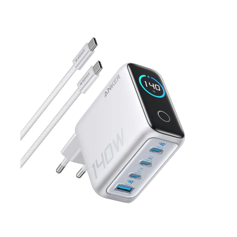 Anker 140W 4-Port USB-C Charger with PD 3.1 and Cable