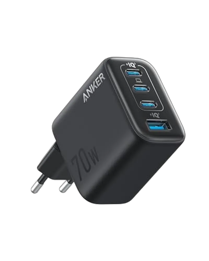 Anker Zolo 70W 4-Port Charger + Anker 511 Nano 3 30W Charger + Anker Prime USB-C to USB-C Cable 2-Pack (0.9m, 240W, Upcycled Braided Design)