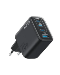 Anker Zolo 70W 4-Port Charger + Anker 511 Nano 3 30W Charger + Anker Prime USB-C to USB-C Cable 2-Pack (0.9m, 240W, Upcycled Braided Design)