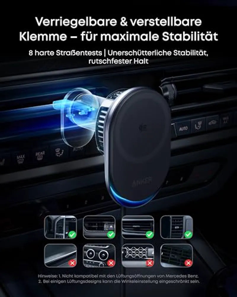Anker Prime Wireless Car Charger (MagGo, AirCool, Pad)