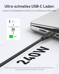 Anker USB-C to USB-C Cable (0.9m, 240W, Silicone)