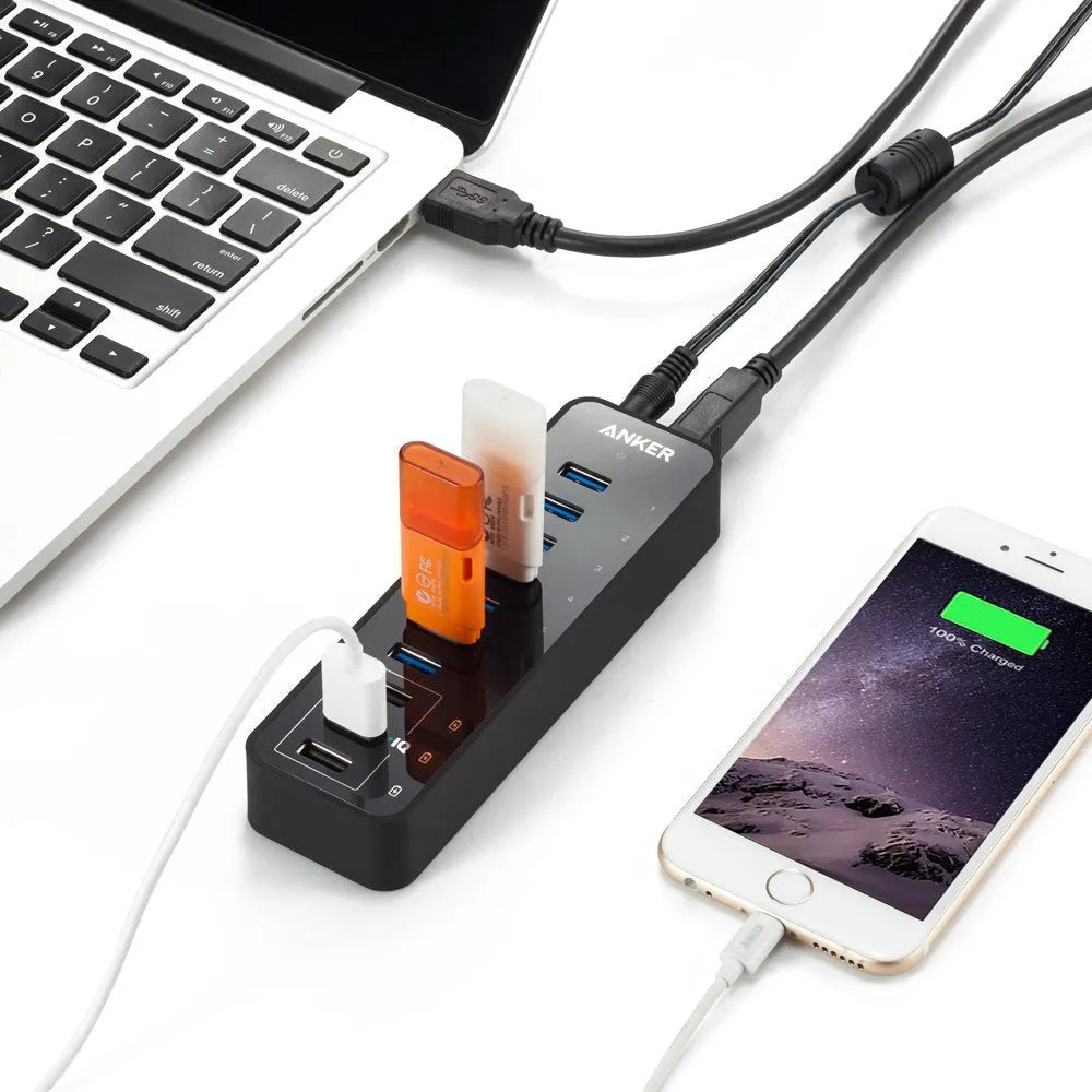 10-Port USB Hub