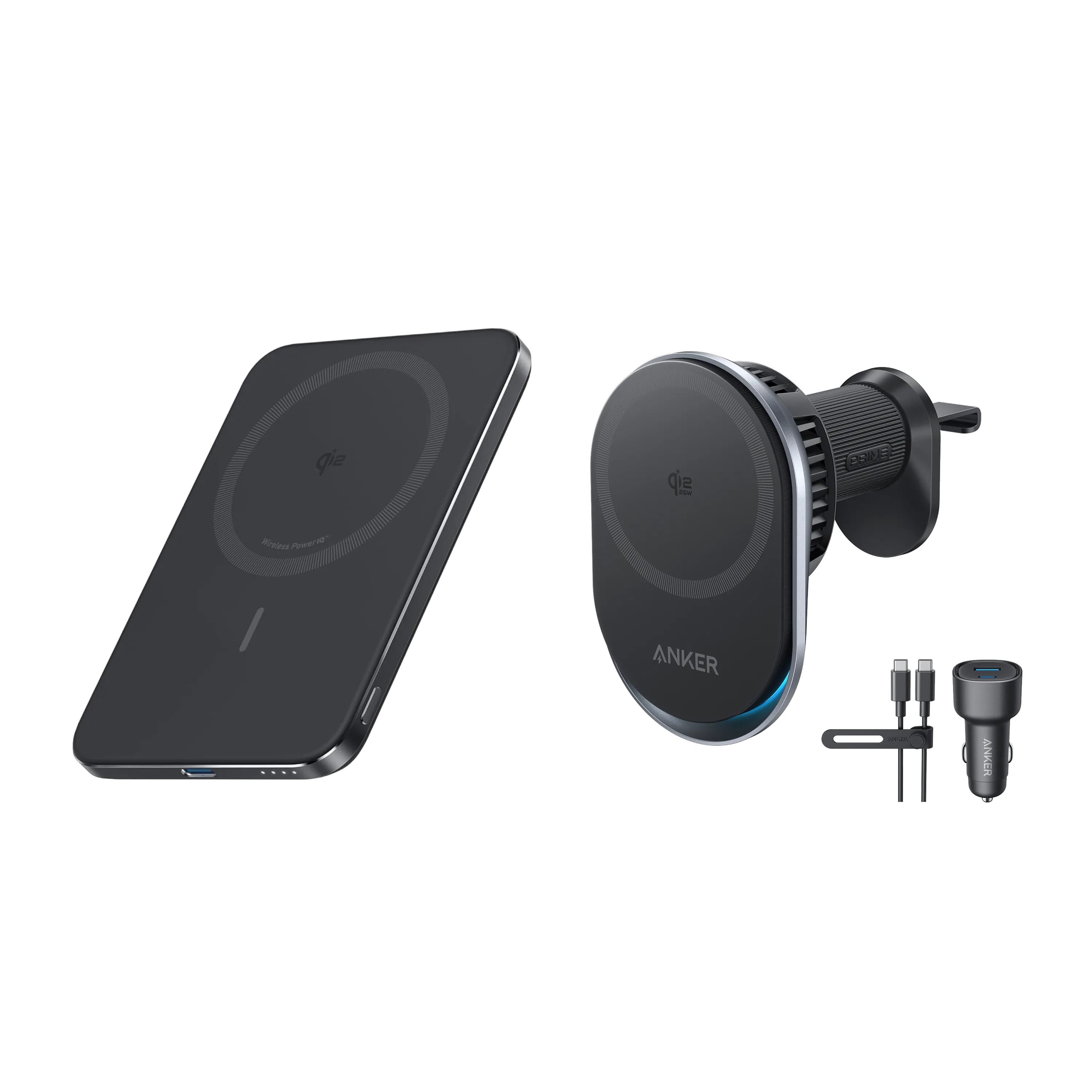 Anker Nano Powerbank and Anker Prime Wireless Car Charger