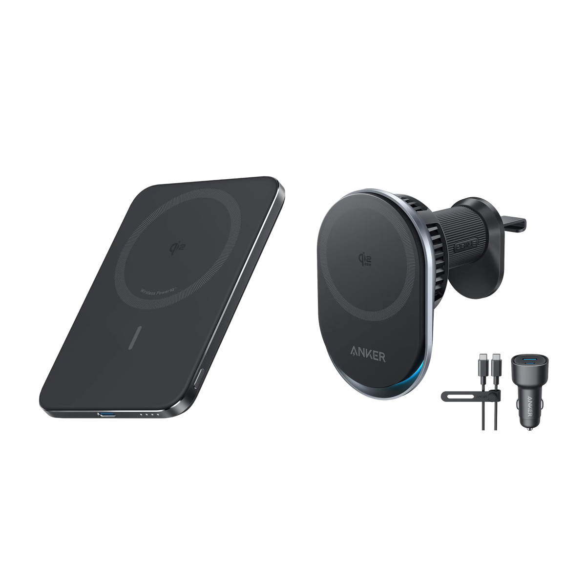 Anker Nano Powerbank and Anker Prime Wireless Car Charger