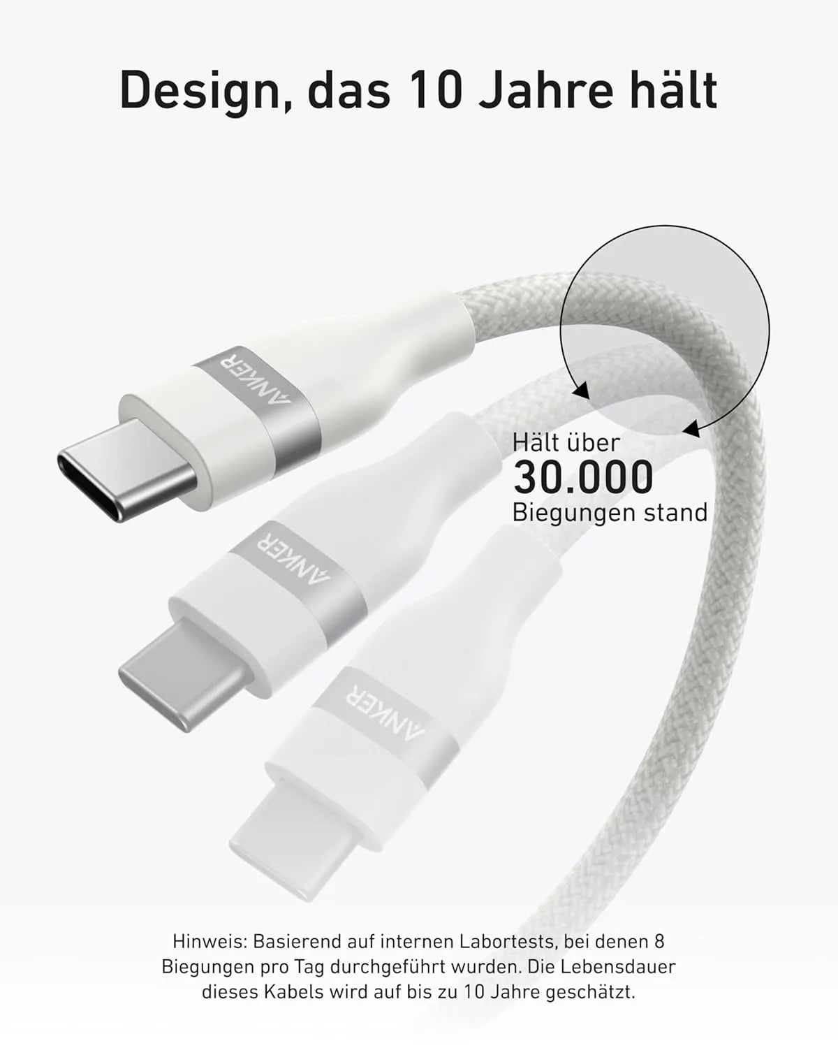 Anker USB-C to USB-C Cable (90cm/180cm, 240W, Upcycled Braided)