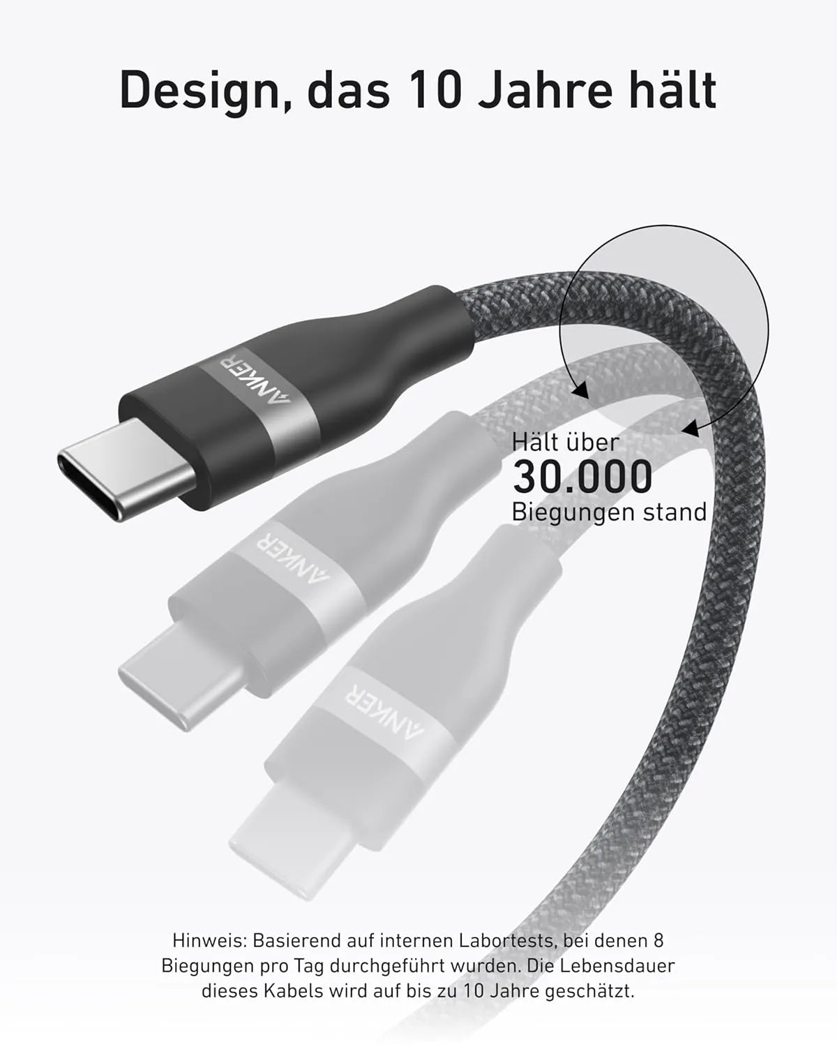 Anker USB-C to USB-C Cable (0.9m/1.8m, 240W, Upcycled Braided)