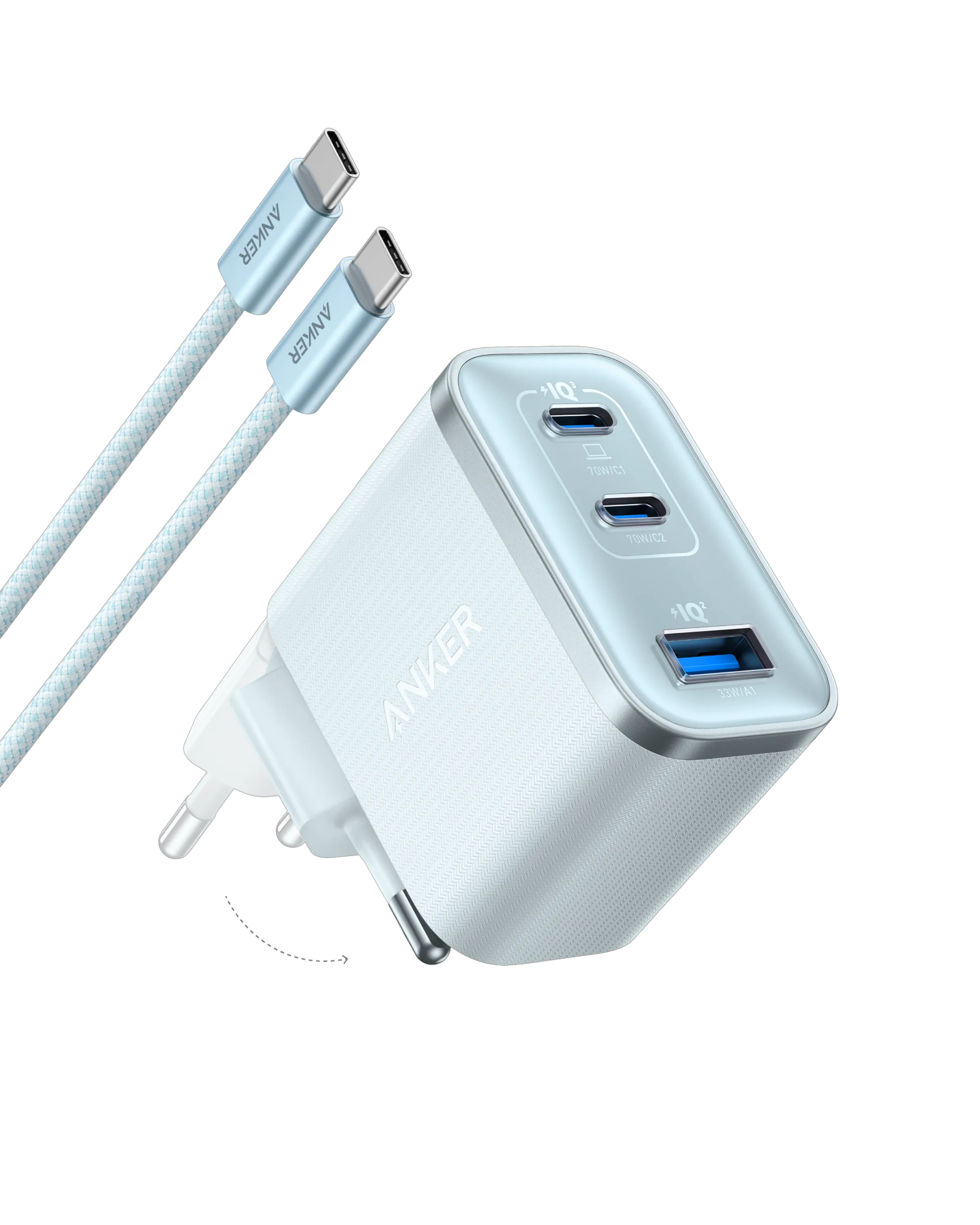 Anker Nano 70W 3-Port Charger