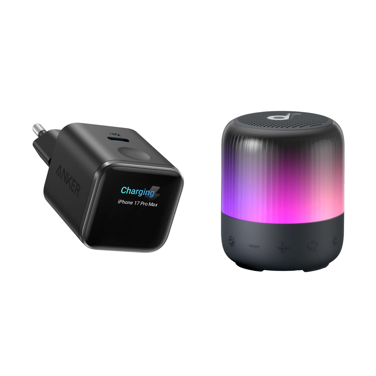 Anker Nano Charger + soundcore Glow Mini
