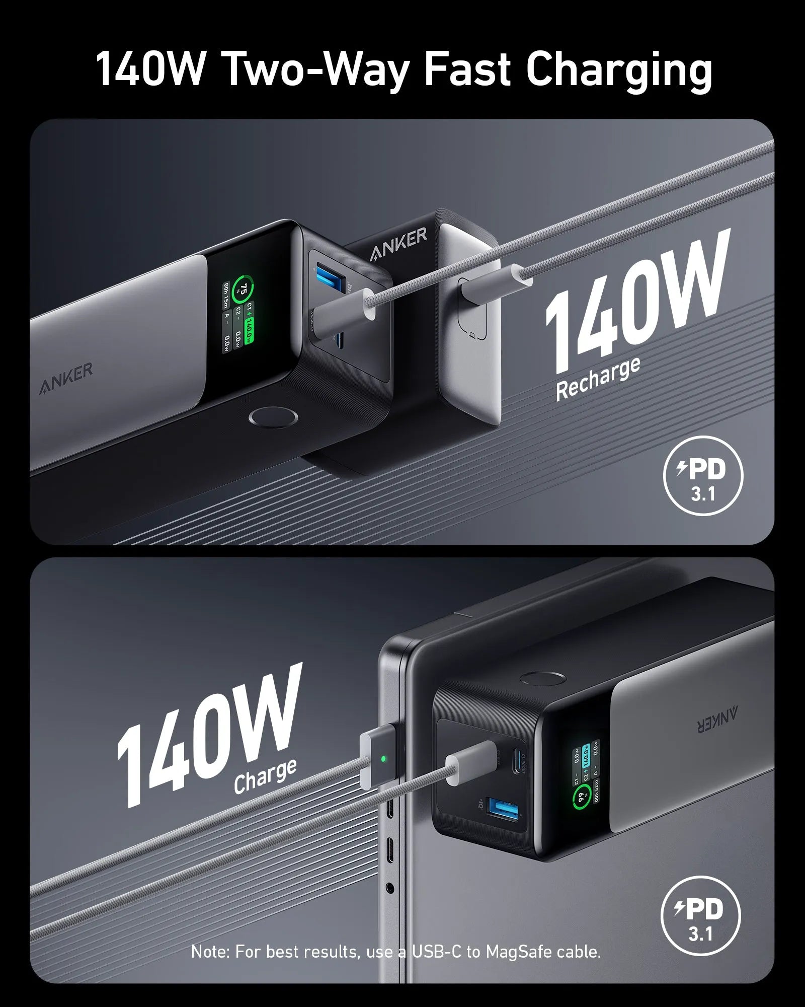 Anker Nano Power Bank (5K, MagGo, Slim Design) and Anker 737 Power Bank