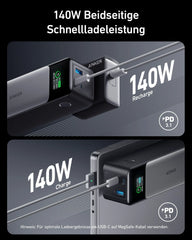 Anker 737 Powerbank (PowerCore 24K) mit USB-C auf USB-C Kabel (0,9m, 240W, Upcycled-Flechtdesign)