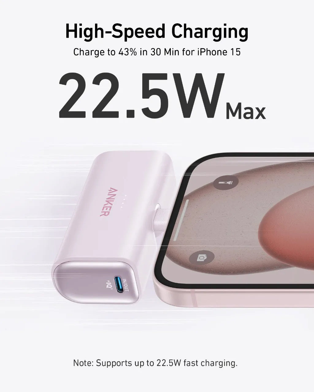 Anker Nano Power Bank (22.5W, Built-in USB-C Connector)