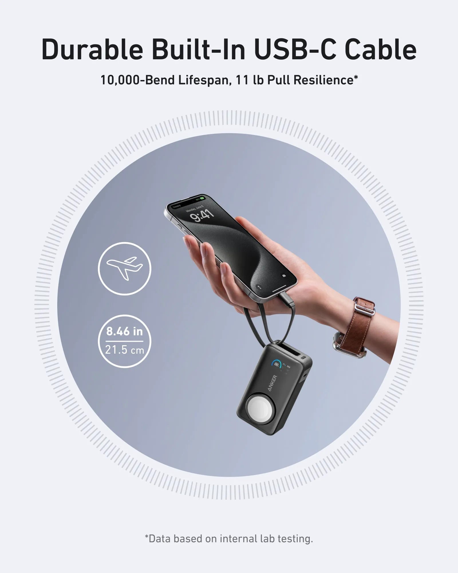 Anker MagGo Power Bank 10K with 35W Charging for Apple Watch