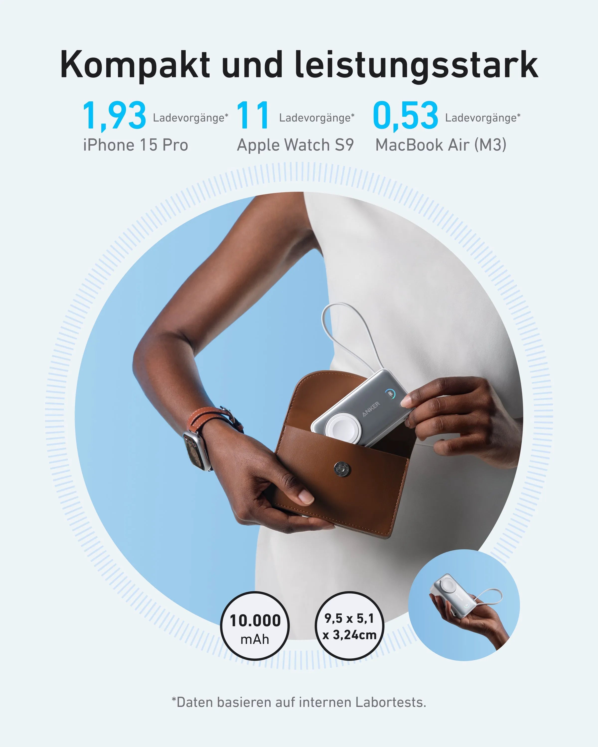 Anker MagGo Power Bank (10000mAh, 35W, for Apple Watch)