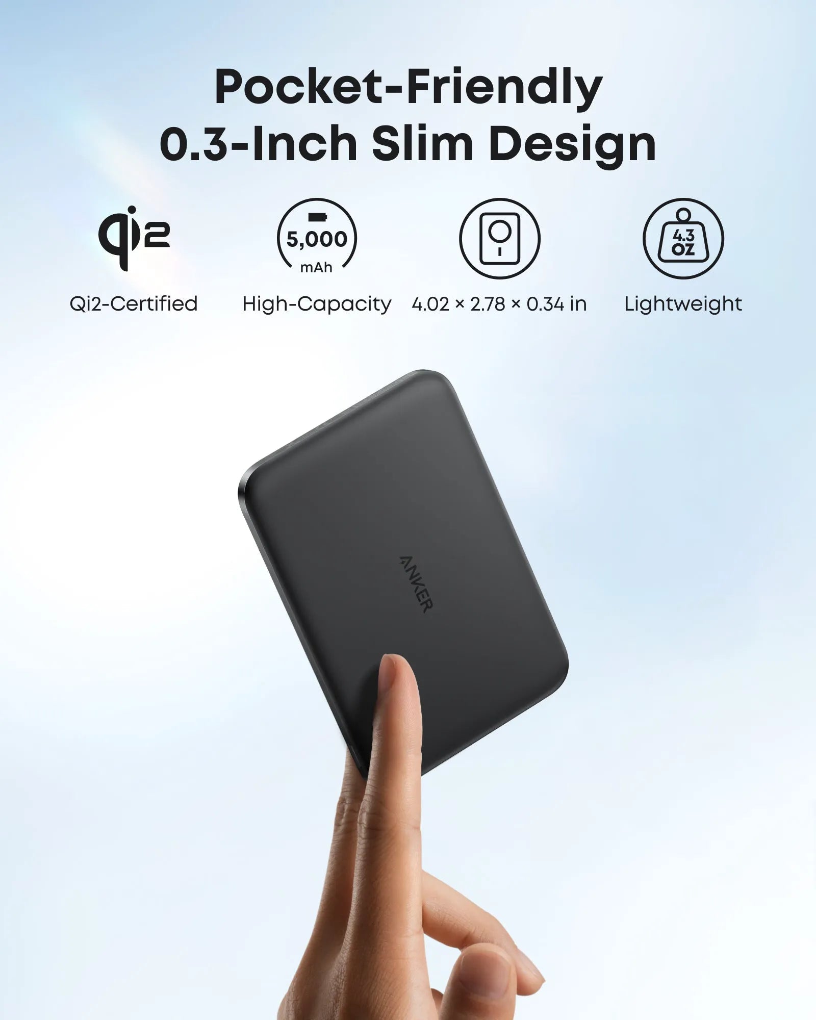 Anker Nano Power Bank (5K, MagGo, Slim) with Anker USB-C to USB-C Cable (240W, Upcycled-Braided)