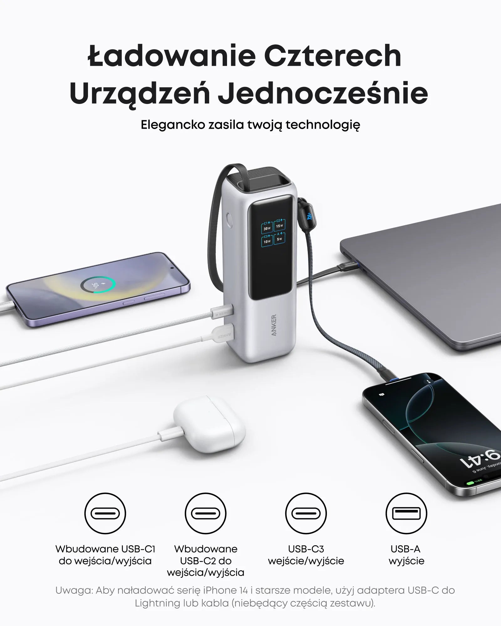 Anker 140W USB-C 4-Port Laptop Power Bank and Charger