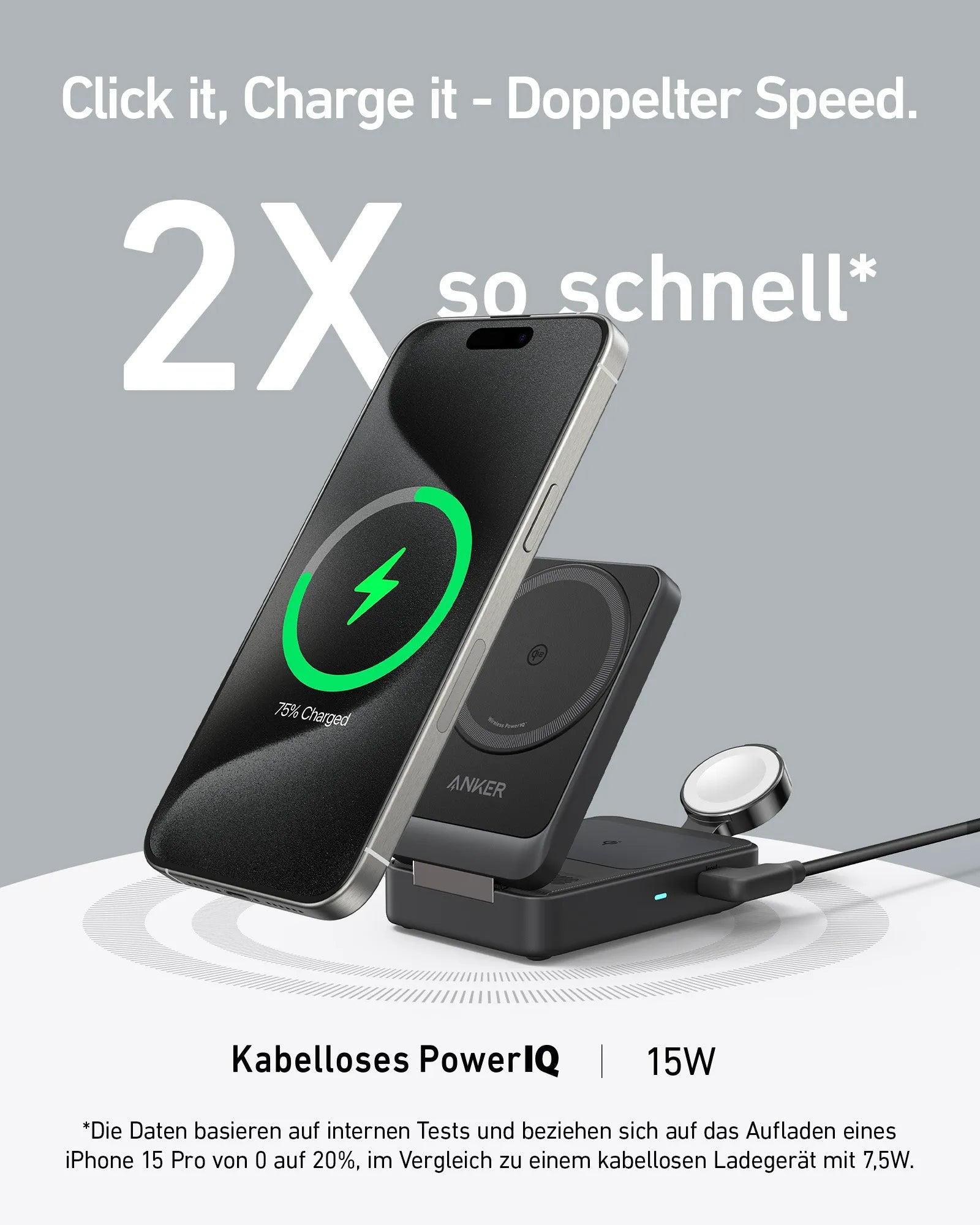 Anker MagGo Wireless Charging Station (Foldable 3-in-1) + Anker MagGo Power Bank (10K)
