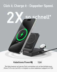 Anker MagGo Wireless Charging Station (Foldable 3-in-1) + Anker MagGo Power Bank (10K)