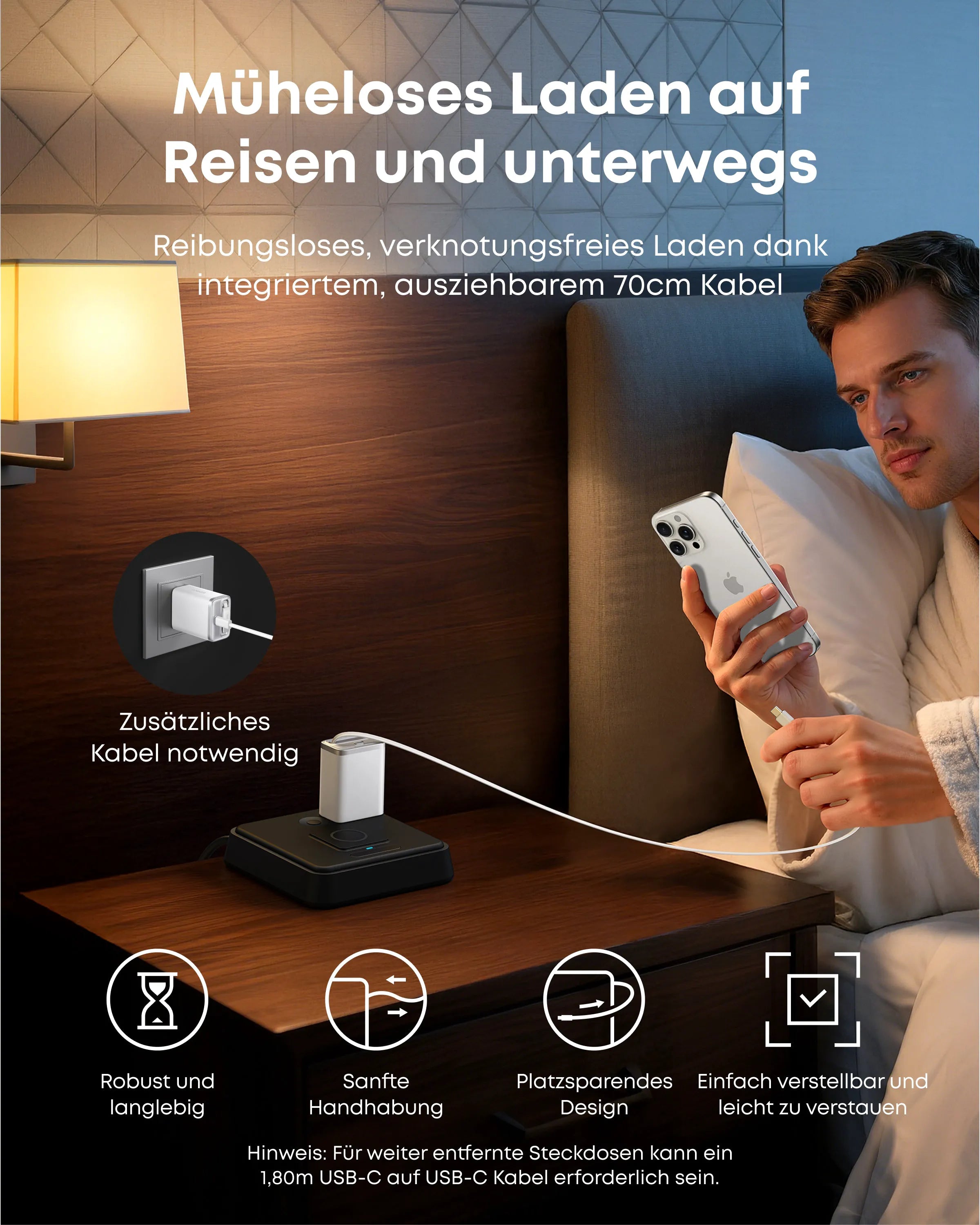 Anker Nano Charger (35W, Built-in Retractable USB-C Cable)