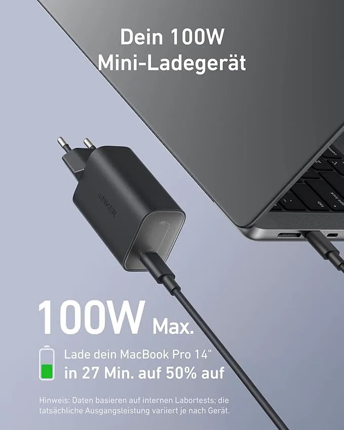 Anker Nano Charger (100W) with USB-C Cable