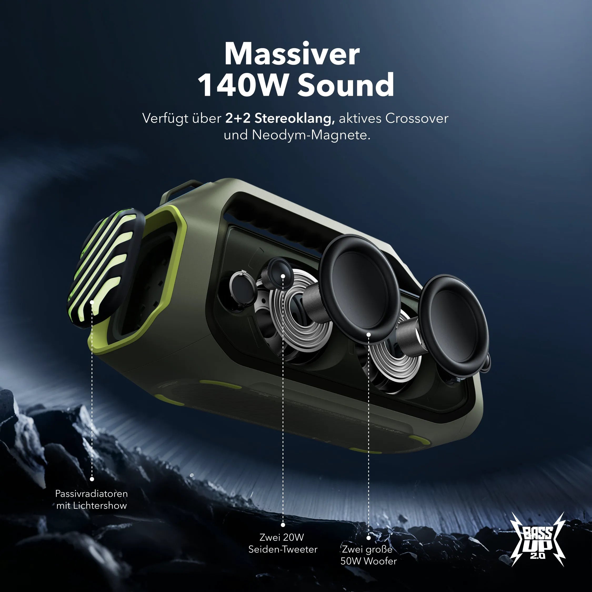 Boom 2 Plus | Bluetooth Speaker with Powerful Bass for Outdoors