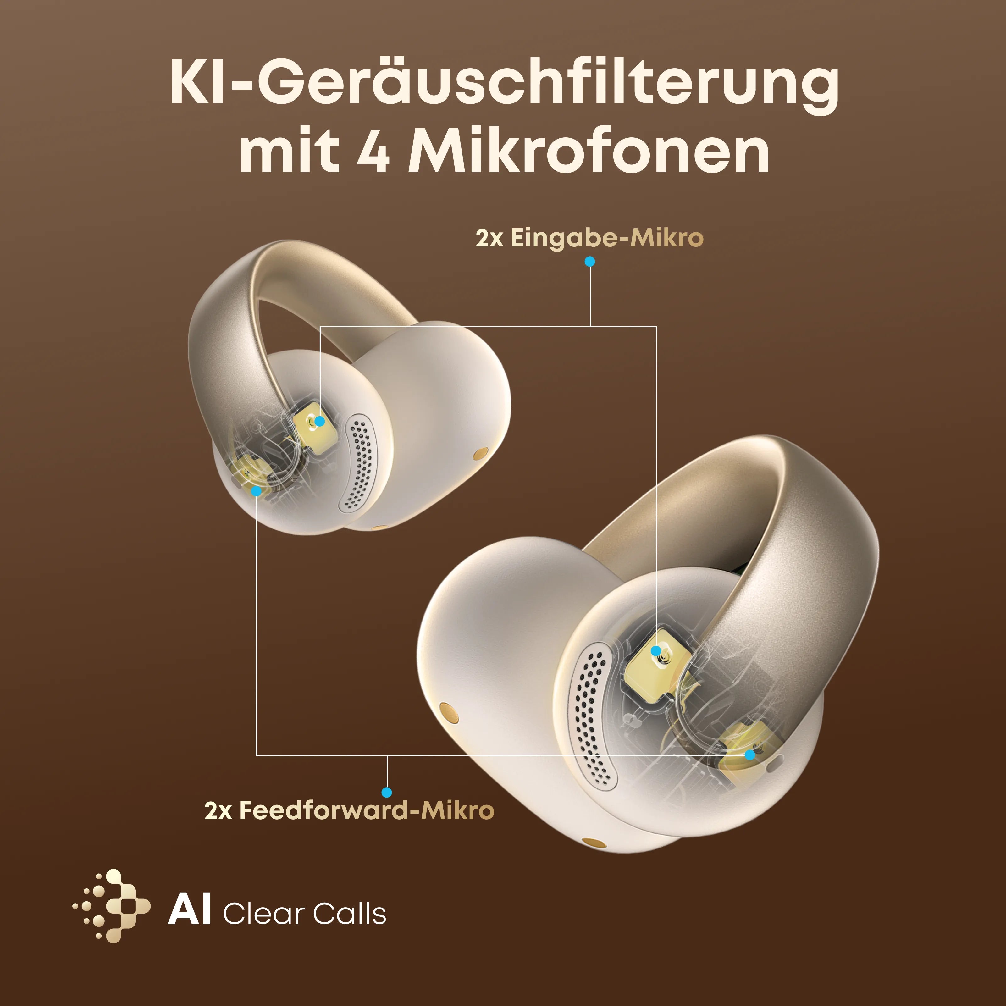soundcore AeroClip Open-Ear Clip Earbuds with Adaptive Comfort