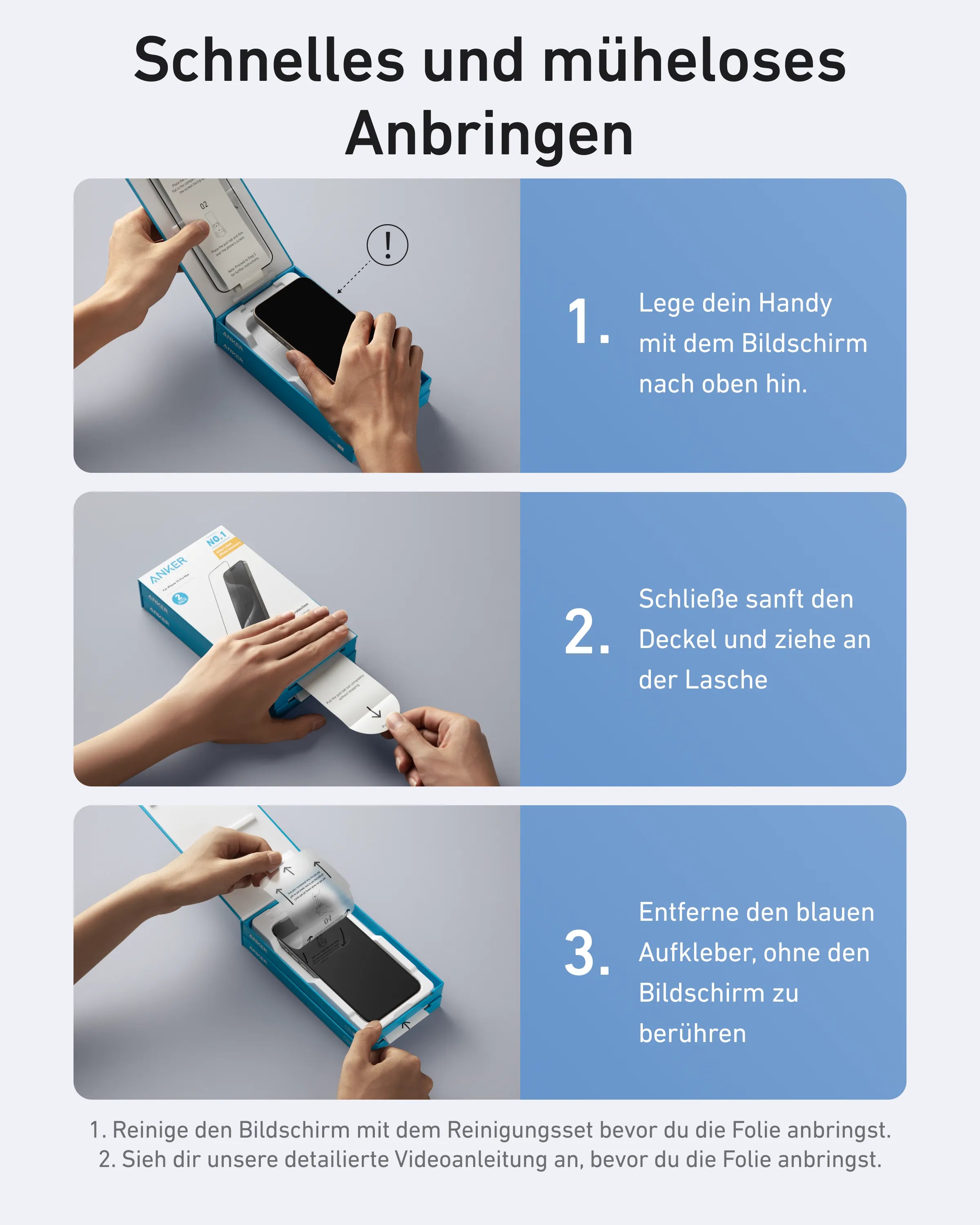 Anker Easy Fit Screen Protector (2-Pack) for iPhone 16 Pro Max