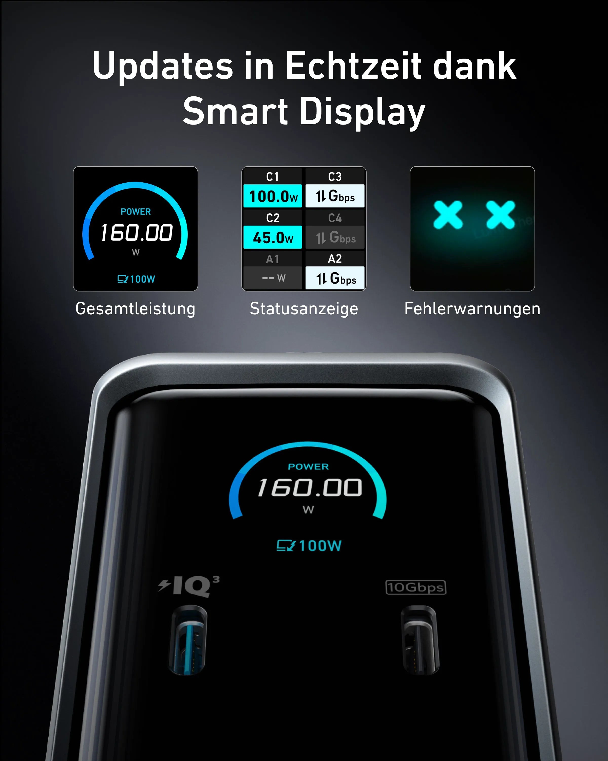 Anker Prime Charging Dock (14-in-1, Dual Display, 160W)