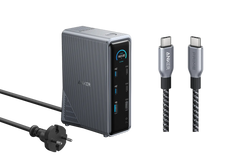 Anker Prime Charging Dock (14-in-1, Dual Display, 160W) + Anker Prime USB-C to USB-C Cable (0.9m, 240W, Upcycled Braided Design) (Members Only)