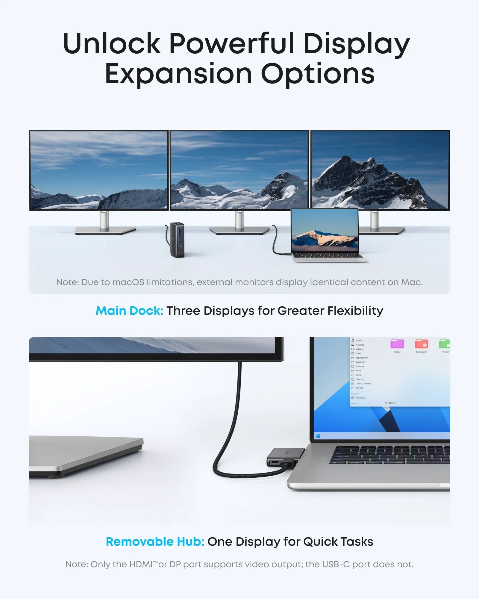 Anker Nano Docking Station (13-in-1, Triple Display Support, Built-in Detachable Hub)