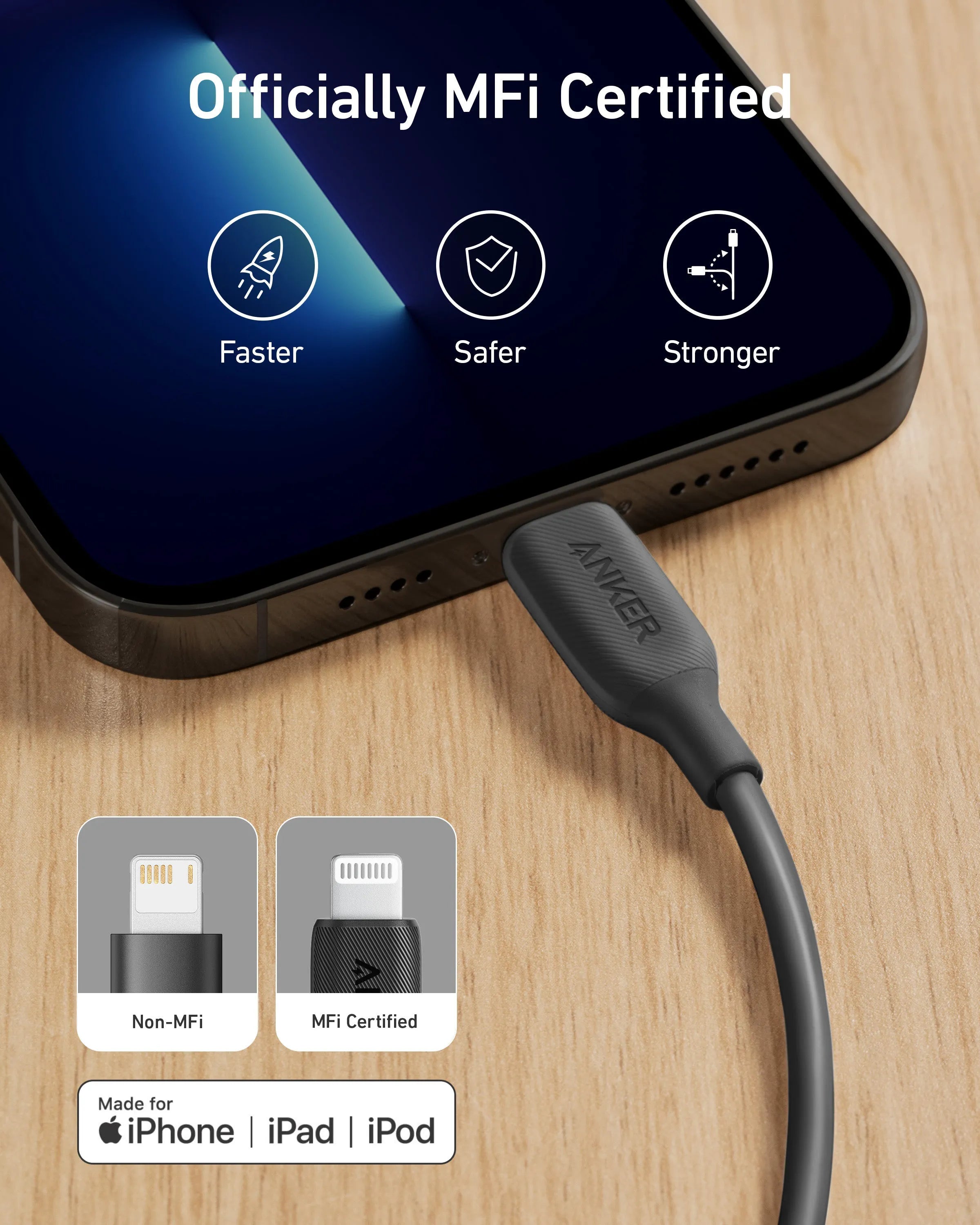 Anker 541 USB-A to Lightning Cable (0.9m / 1.8m)