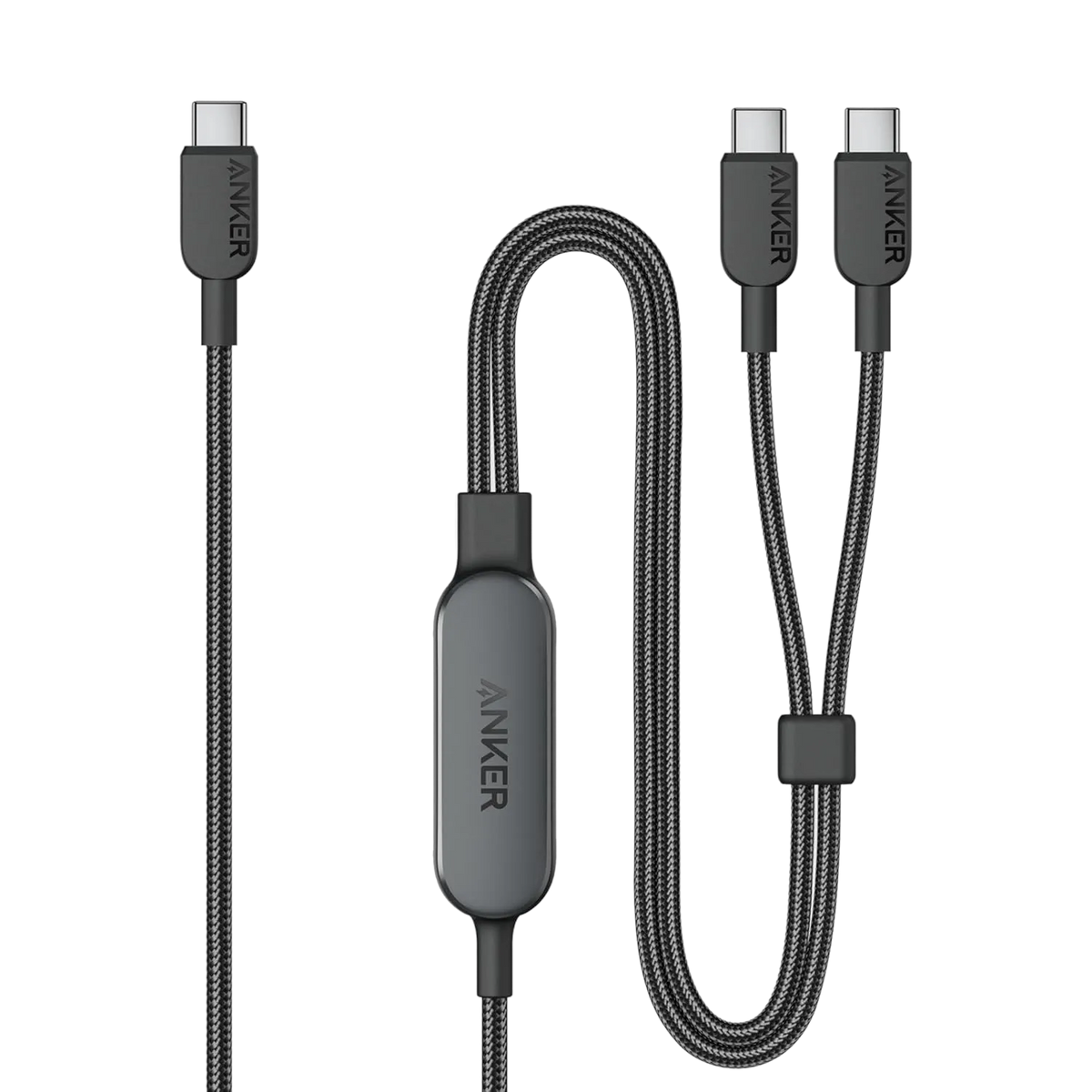 Anker 2-in-1 USB-C to USB-C Cable (4 ft, 140W, Braided)