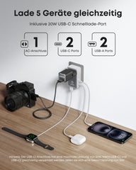 Anker Nano Travel Adapter (5-in-1, 20W)