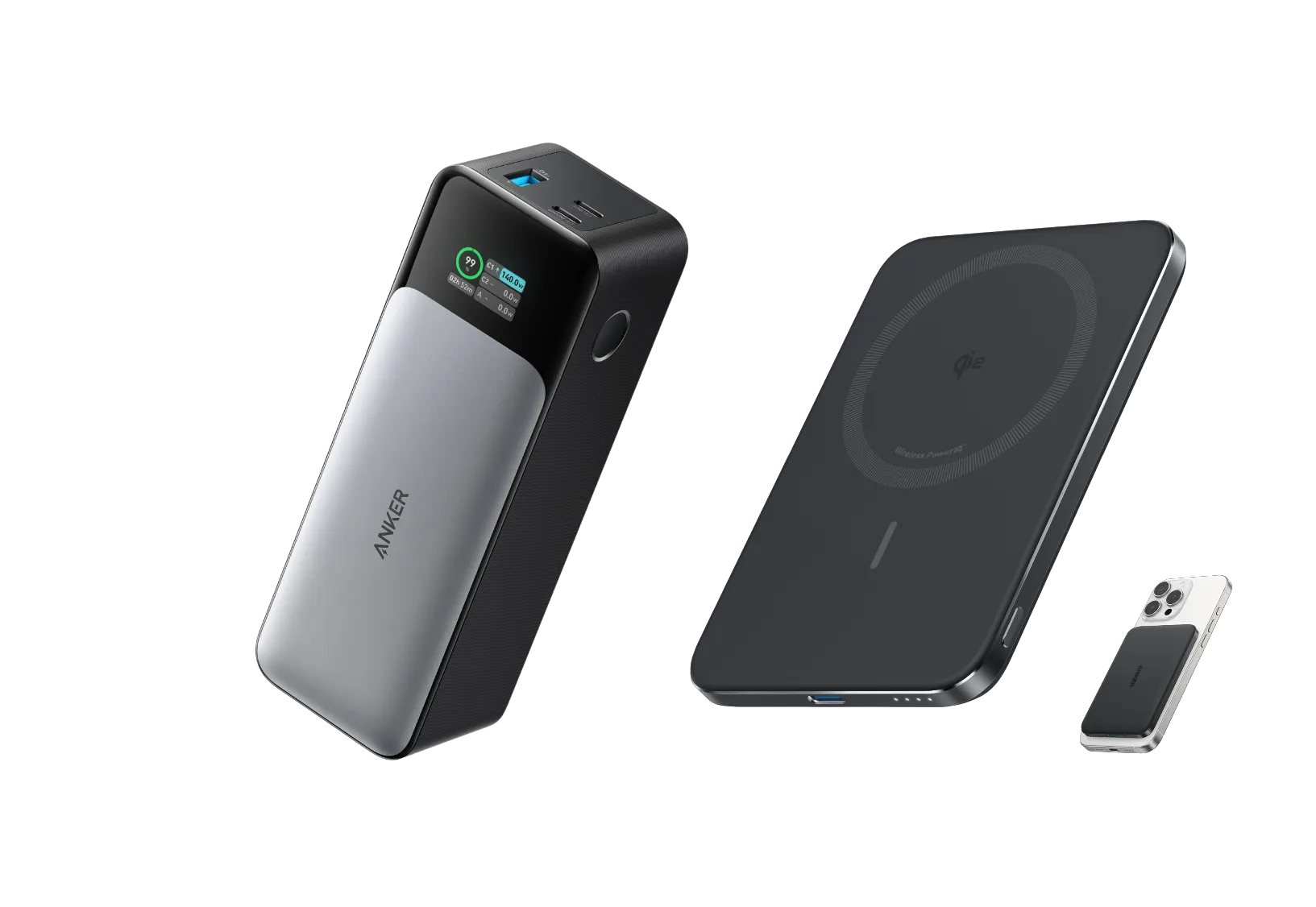 Anker 737 PowerBank (PowerCore 24K) + Anker Nano PowerBank (5K, Magnetic, Slim)