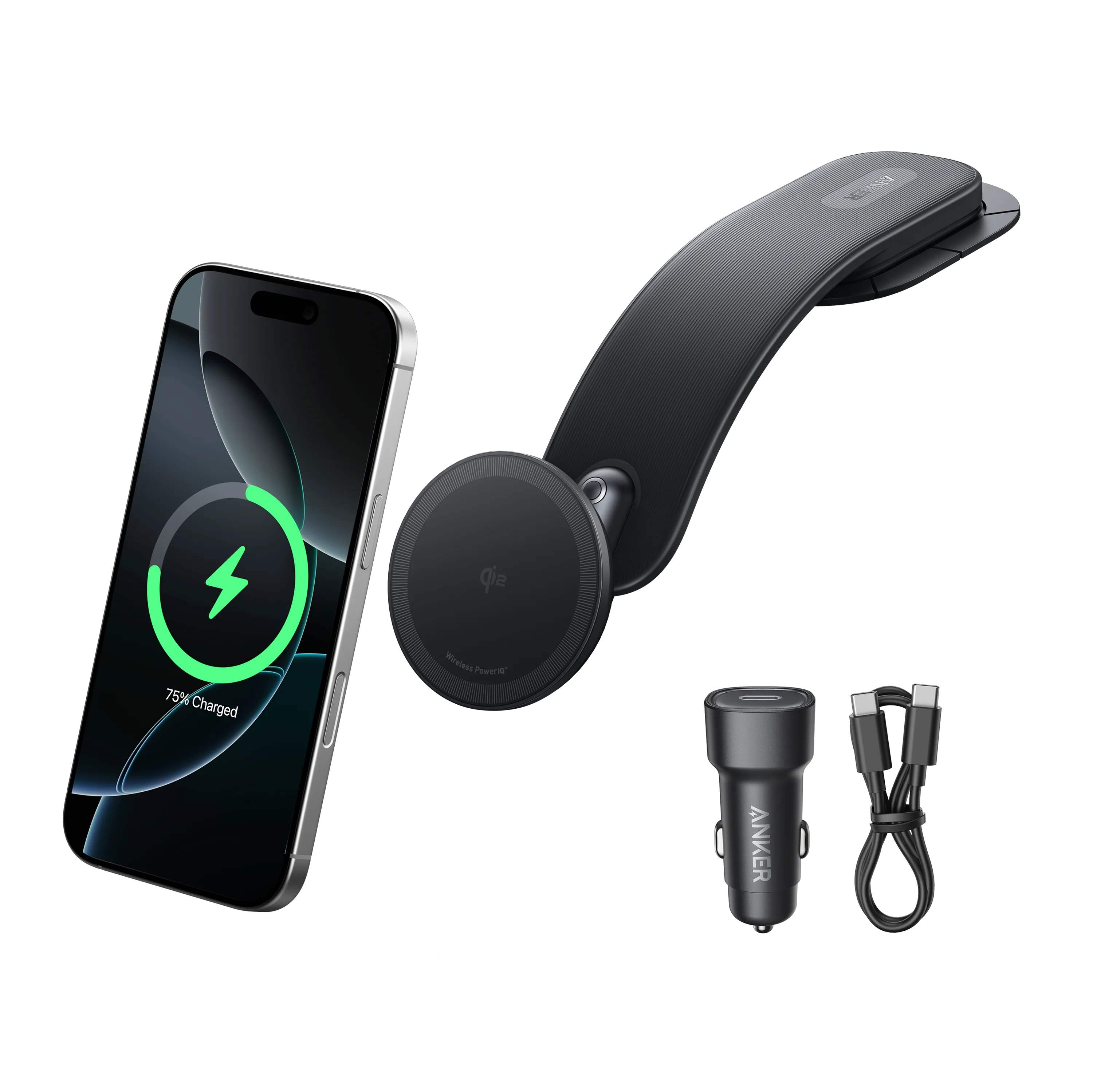 Anker Nano Wireless Car Charger (Magnetic, Detachable Charging Pad)