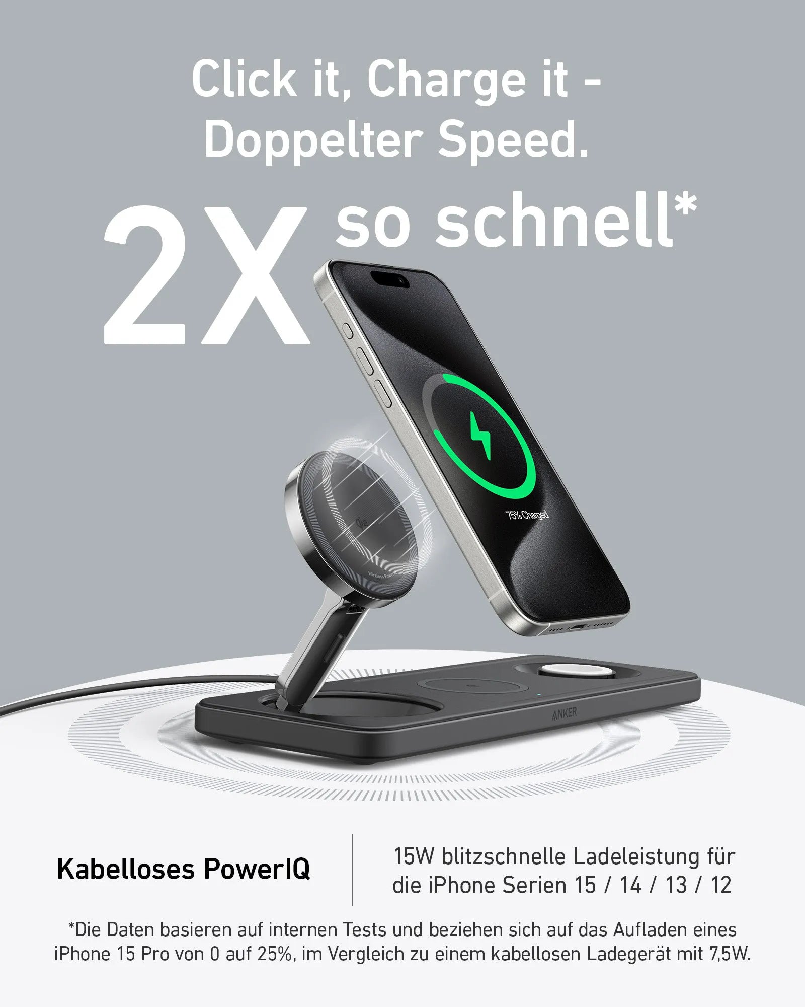 Anker MagGo Wireless Charging Station (3-in-1 Pad)