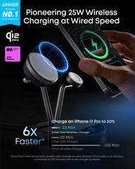 Anker Prime 3-in-1 Wireless Charging Station with MagGo, AirCool, and Dock Stand