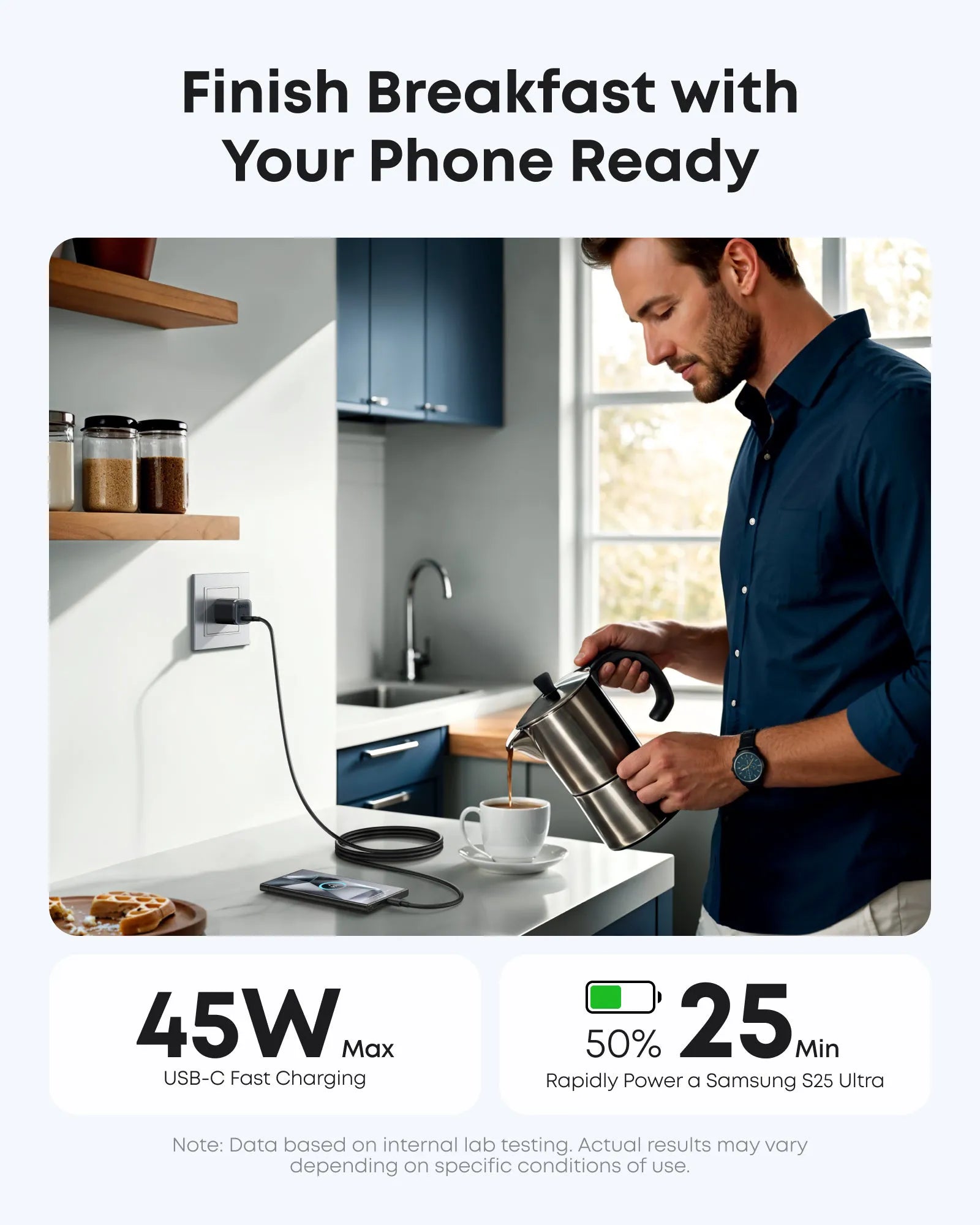Anker Nano 45W USB-C Charger with USB-C to USB-C Cable