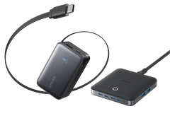 Anker Nano Power Bank (10K, 45W, Built-in Retractable USB-C Cable) + Anker Nano Charger (130W, 6 Ports)