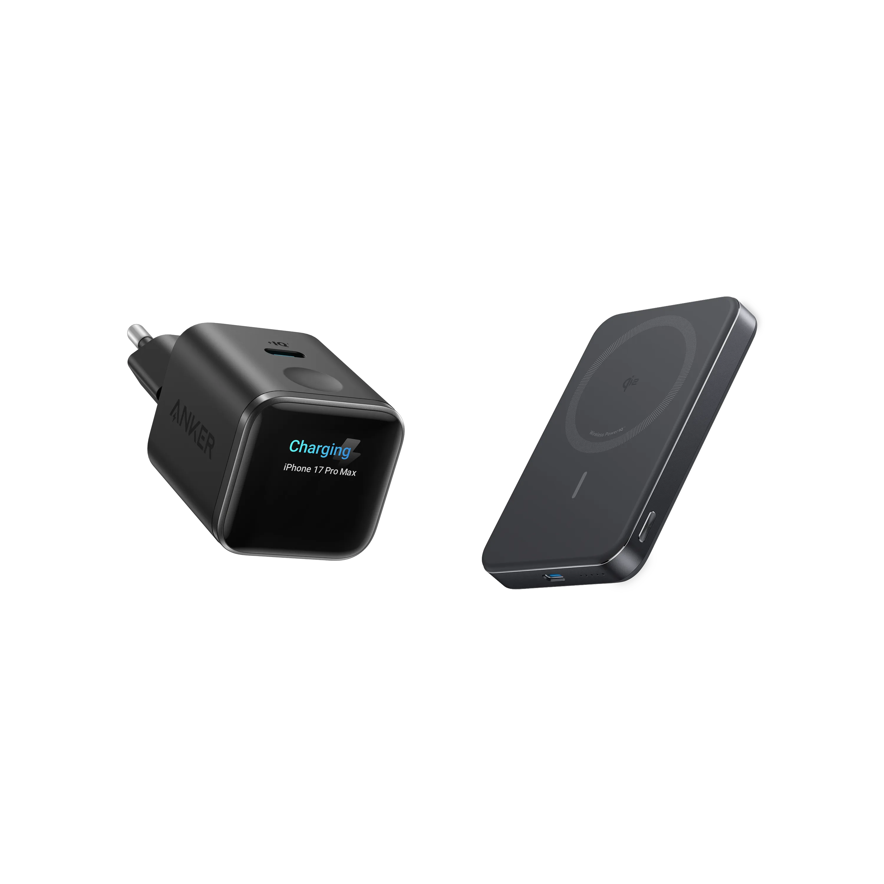 Anker Nano Charger (45W, Smart Display) + Anker MagGo Power Bank (10000mAh, Slim)