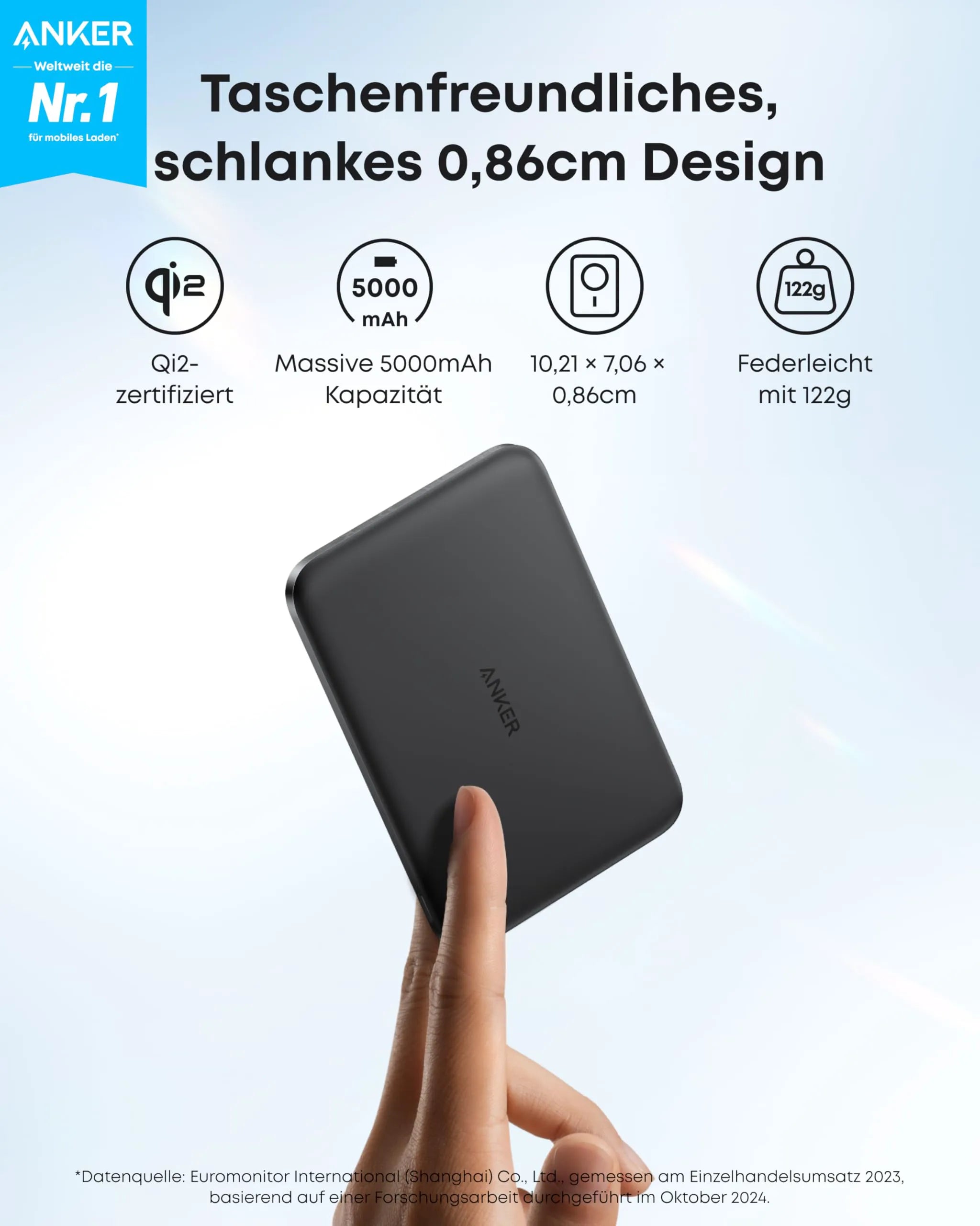 Anker 737 PowerBank (PowerCore 24K) + Anker Nano PowerBank (5K, Magnetic, Slim)