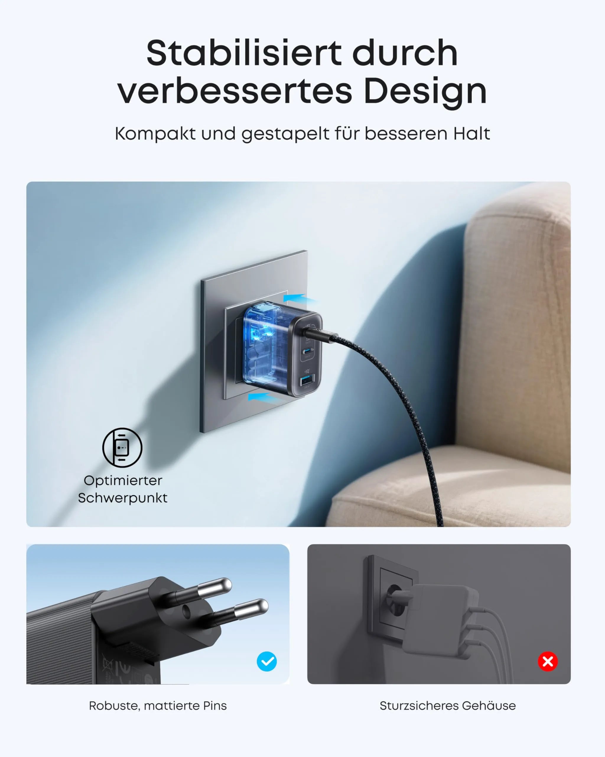 Anker Nano Charger (70W, 3 Ports)