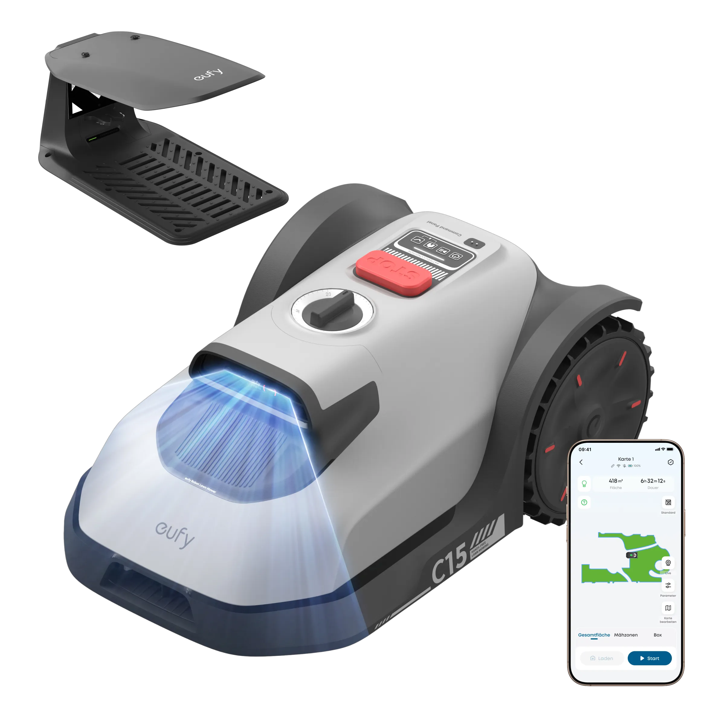 eufy Robotic Lawn Mower C15 Standard with Garage
